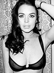 Lindsay Lohan hot in see through lingerie